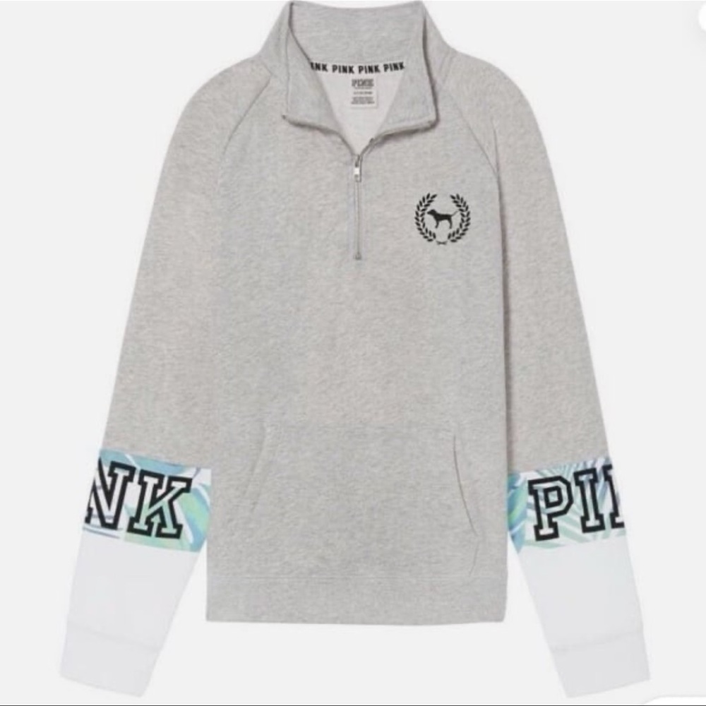 PINK campus quarter zip sweatshirt